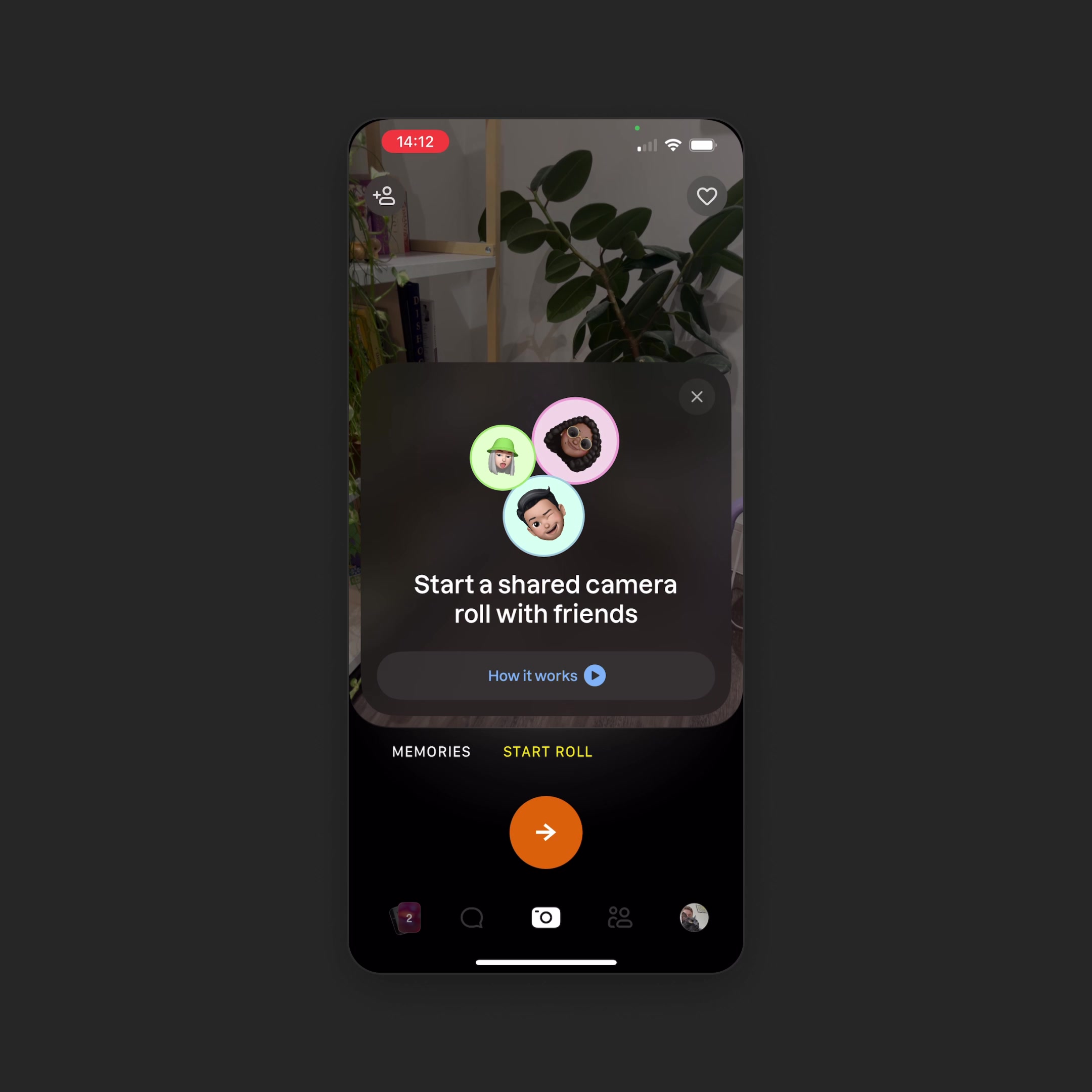 Start a shared camera roll with friends